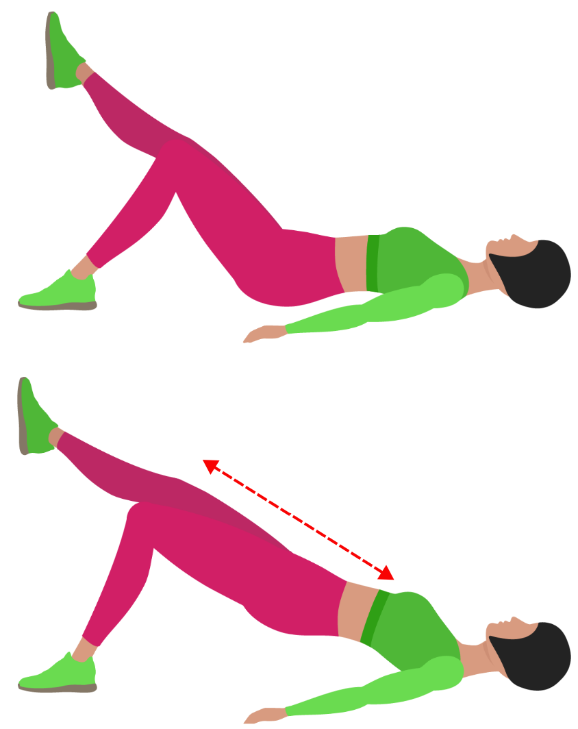 Single leg bridge exercise